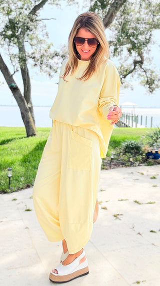 La Spezia Italian Barrel Cotton Set - Butter Yellow