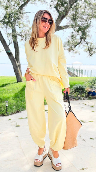 La Spezia Italian Barrel Cotton Set - Butter Yellow