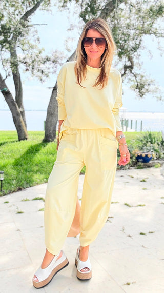 La Spezia Italian Barrel Cotton Set - Butter Yellow