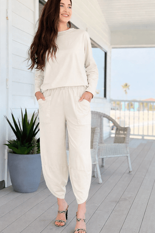 La Spezia Italian Barrel Cotton Set - Ivory
