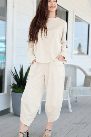 La Spezia Italian Barrel Cotton Set - Ivory