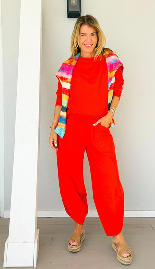 La Spezia Italian Barrel Cotton Set - Red Orange