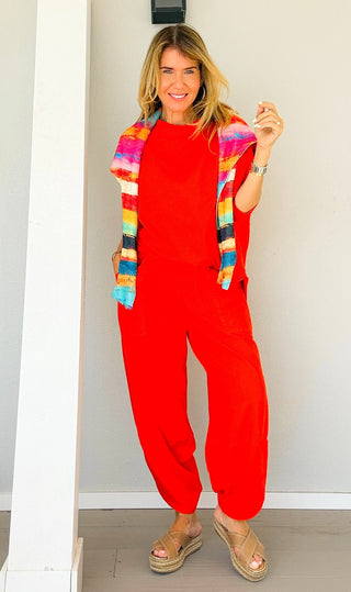La Spezia Italian Barrel Cotton Set - Red Orange