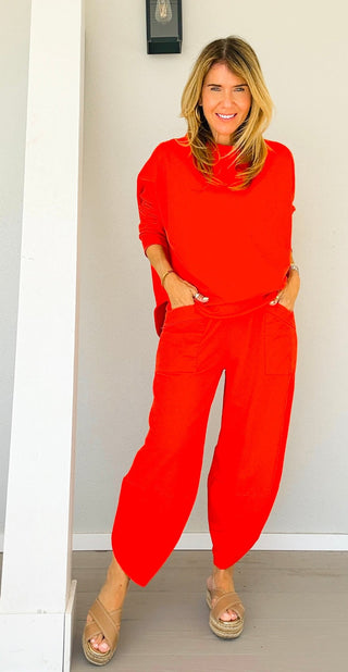 La Spezia Italian Barrel Cotton Set - Red Orange