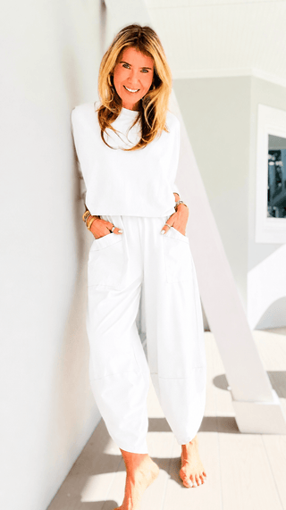 La Spezia Italian Barrel Cotton Set - White