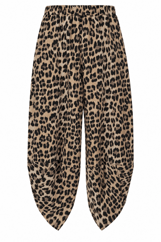 La Spezia Italian Barrel Pant - Leopard/Taupe