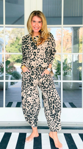 La Spezia Italian Sweatshirt - Leopard