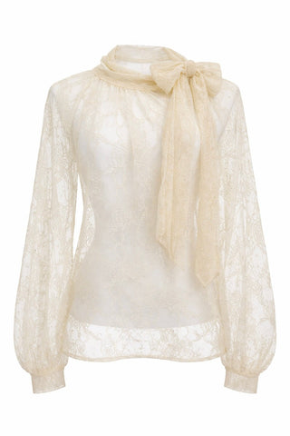 Lace & Light Italian Top - Ivory
