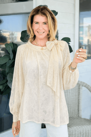 Lace & Light Italian Top - Ivory