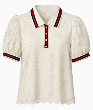 Lace & Manners Top - Off White