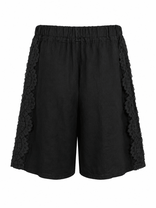 Lace the Day Italian Short- Black