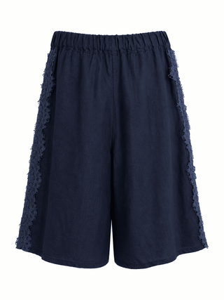 Lace the Day Italian Short- Navy