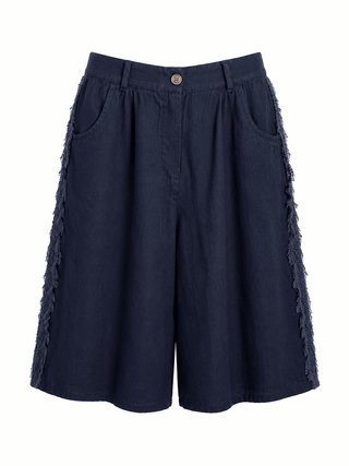 Lace the Day Italian Short- Navy
