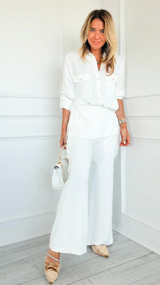 Lace Wrap Pants