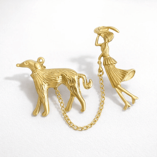 Lady & The Hound Brooch