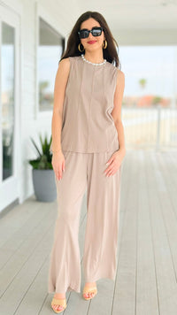 Laguna Scuba Ribbed Cloud Set - Taupe