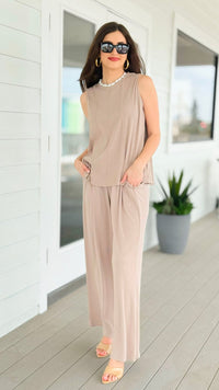 Laguna Scuba Ribbed Cloud Set - Taupe