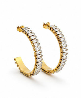 Large Diamond Hoops - Chansutt
