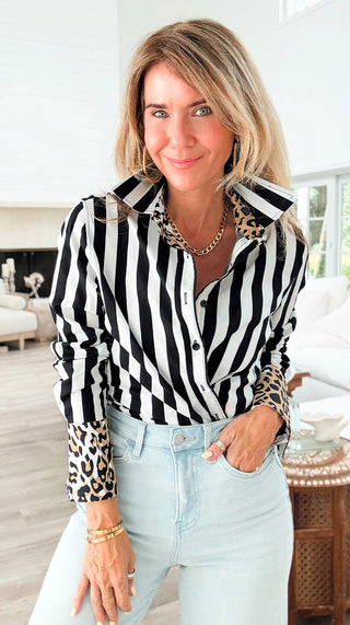 Leopard Lane Italian Hampton Blouse