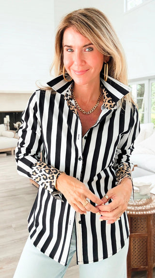 Leopard Lane Italian Hampton Blouse