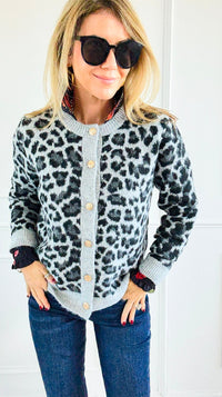 Leopard Luxe Knit Cardigan-150 Cardigans/Layers-Staccato-Coastal Bloom Boutique, find the trendiest versions of the popular styles and looks Located in Indialantic, FL