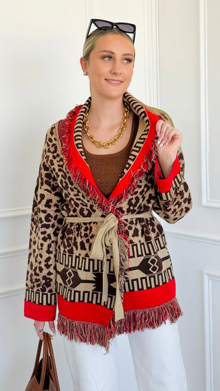 Leopard Rouge Cardigan