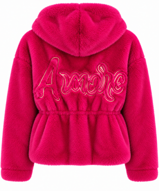 Cozy Cinch Italian Fur Jacket - Fuchsia