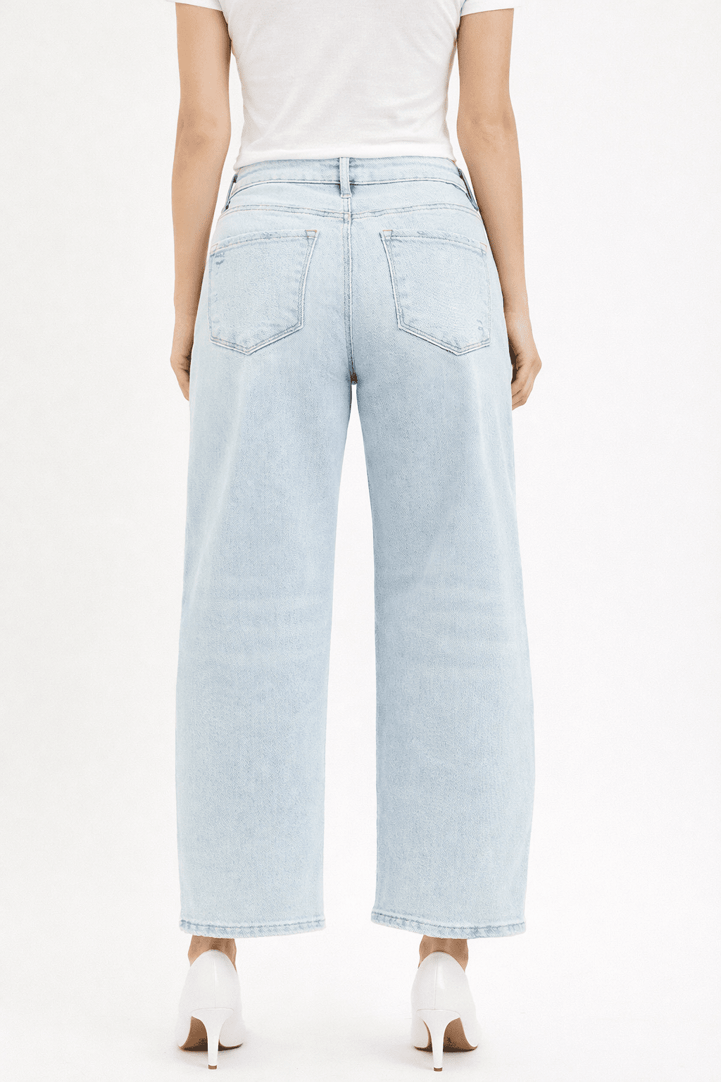 Light Wash Barrel Jeans