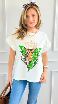 Lightning King Italian Graphic Tee-110 Short Sleeve Tops-FIRSTAGE-Coastal Bloom Boutique, find the trendiest versions of the popular styles and looks Located in Indialantic, FL