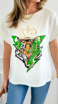 Lightning King Italian Graphic Tee-110 Short Sleeve Tops-FIRSTAGE-Coastal Bloom Boutique, find the trendiest versions of the popular styles and looks Located in Indialantic, FL