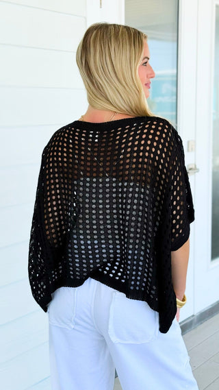 Lightweight Beach Cover Top - Black