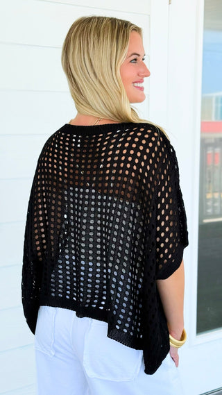 Lightweight Beach Cover Top - Black