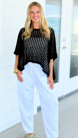 Lightweight Beach Cover Top - Black