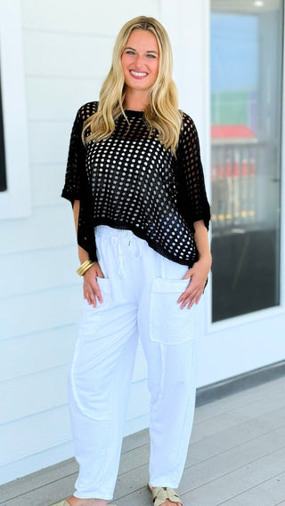 Lightweight Beach Cover Top - Black