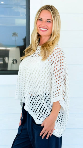 Lightweight Beach Cover Top - Off White