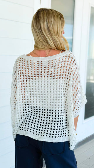 Lightweight Beach Cover Top - Off White