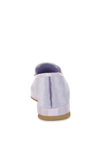 Lightweight Velvet Slip On Flat - Lilac
