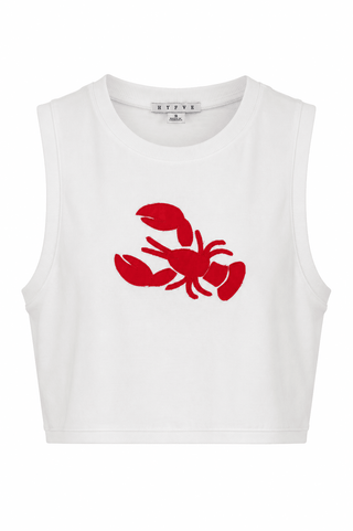 Lobster Graphic Tank Top - White