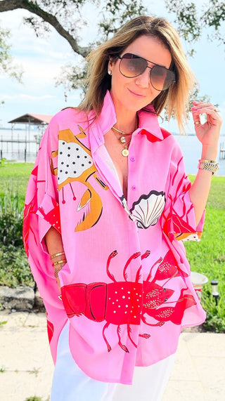 Lobster Roll Italian Button Down Top
