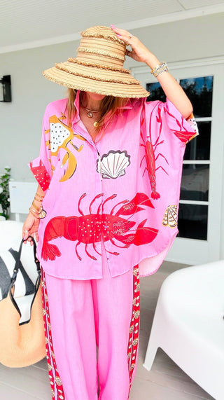 Lobster Roll Italian Button Down Top