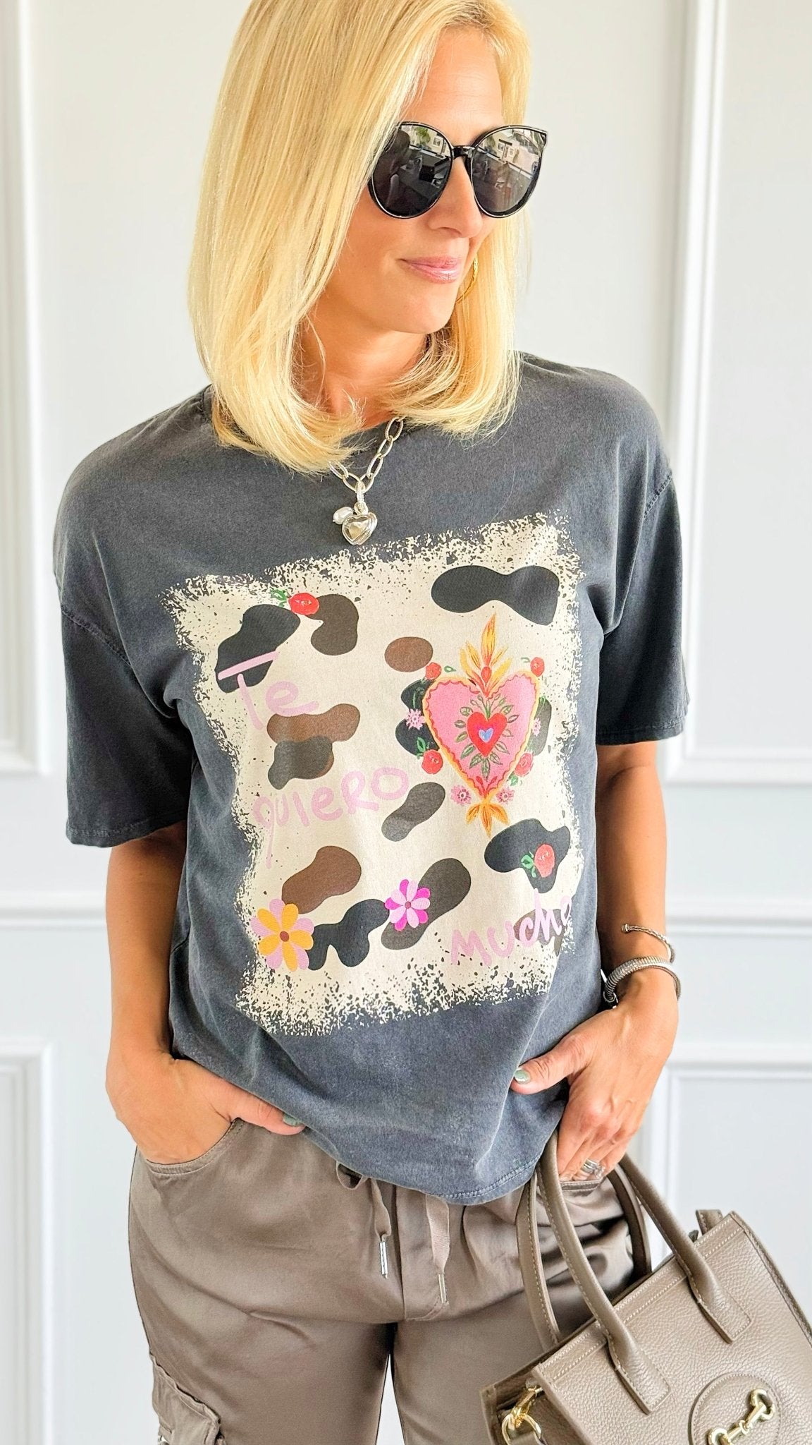 Love Devotion Italian Graphic Tee-110 Short Sleeve Tops-FIRSTAGE-Coastal Bloom Boutique, find the trendiest versions of the popular styles and looks Located in Indialantic, FL