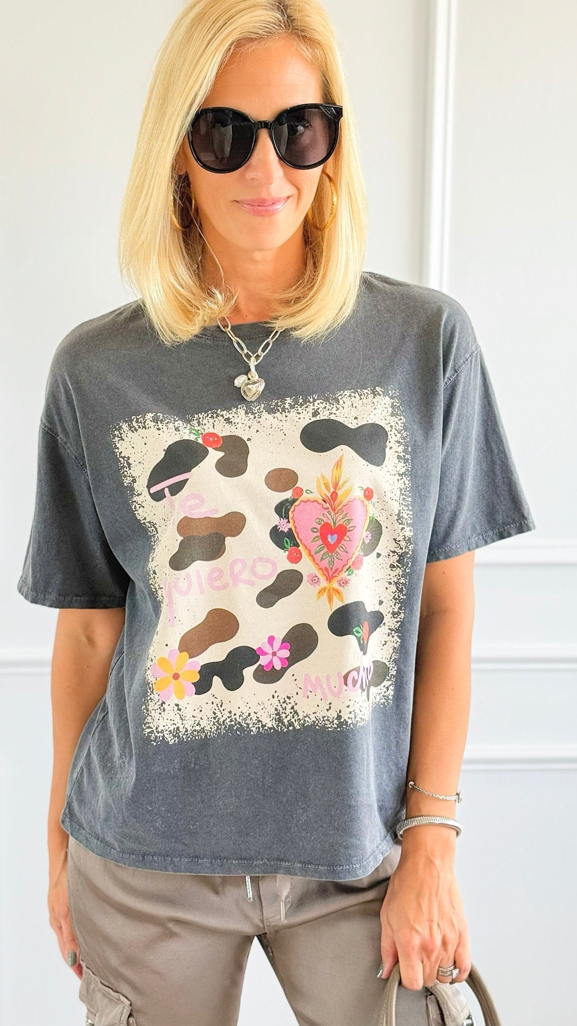 Love Devotion Italian Graphic Tee-110 Short Sleeve Tops-FIRSTAGE-Coastal Bloom Boutique, find the trendiest versions of the popular styles and looks Located in Indialantic, FL