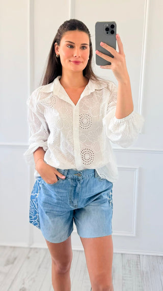Love in Bloom Denim Short
