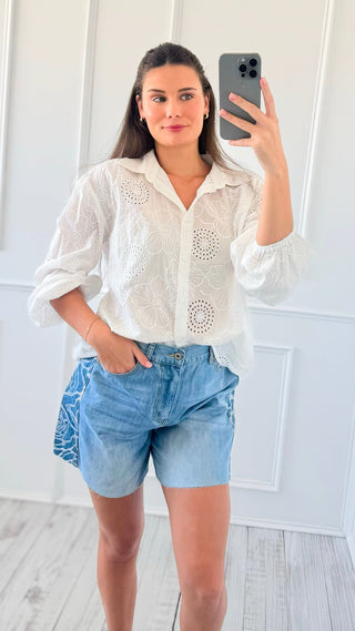 Love in Bloom Denim Short
