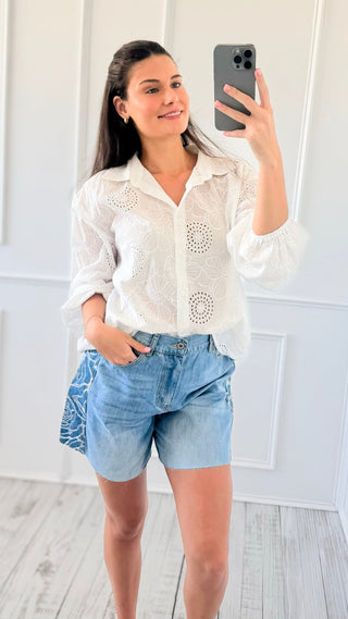 Love in Bloom Denim Short