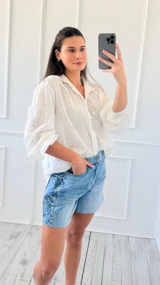 Love in Bloom Denim Short