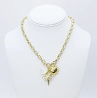 Celestial Cluster Charm Necklace-230 Jewelry-TREASURE JEWELS-Coastal Bloom Boutique, find the trendiest versions of the popular styles and looks Located in Indialantic, FL