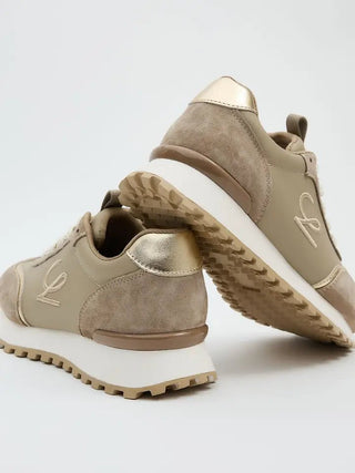 Lucania Lace-Up Casual Sneakers - Beige