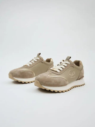 Lucania Lace-Up Casual Sneakers - Beige