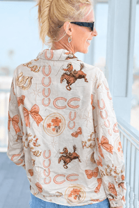 Lucky Ride Button Down Top